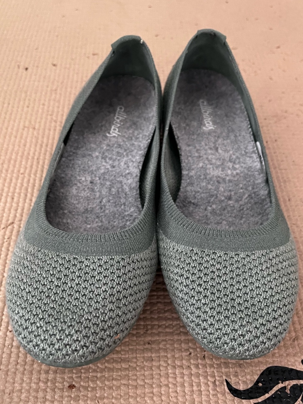 allbirds Women’s Knit Ballet Flat in Olive Green